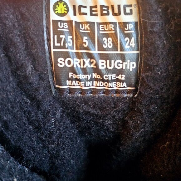 Icebug Womens Sorix2 BUgrip Black Leather Winter Hiking Snow Boots Size 7.5 EUC - Picture 12 of 12